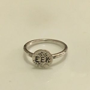 “Eek” dainty sterling silver ring - 5